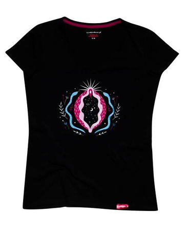 Czarna koszulka damska z waginą - rozmiar L/XL