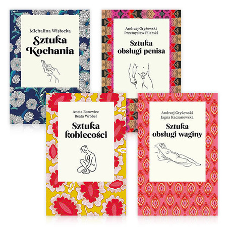 Pakiet 4 książek: Sztuka obsługi waginy, Sztuka kobiecości, Sztuka obsługi penisa, Sztuka kochania